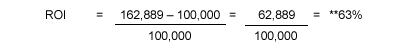 ROI calculation